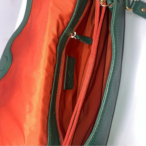 Vintage Cole Haan Village Collection Small Satchel - Green Pebbled Leather - Picture 9 of 12